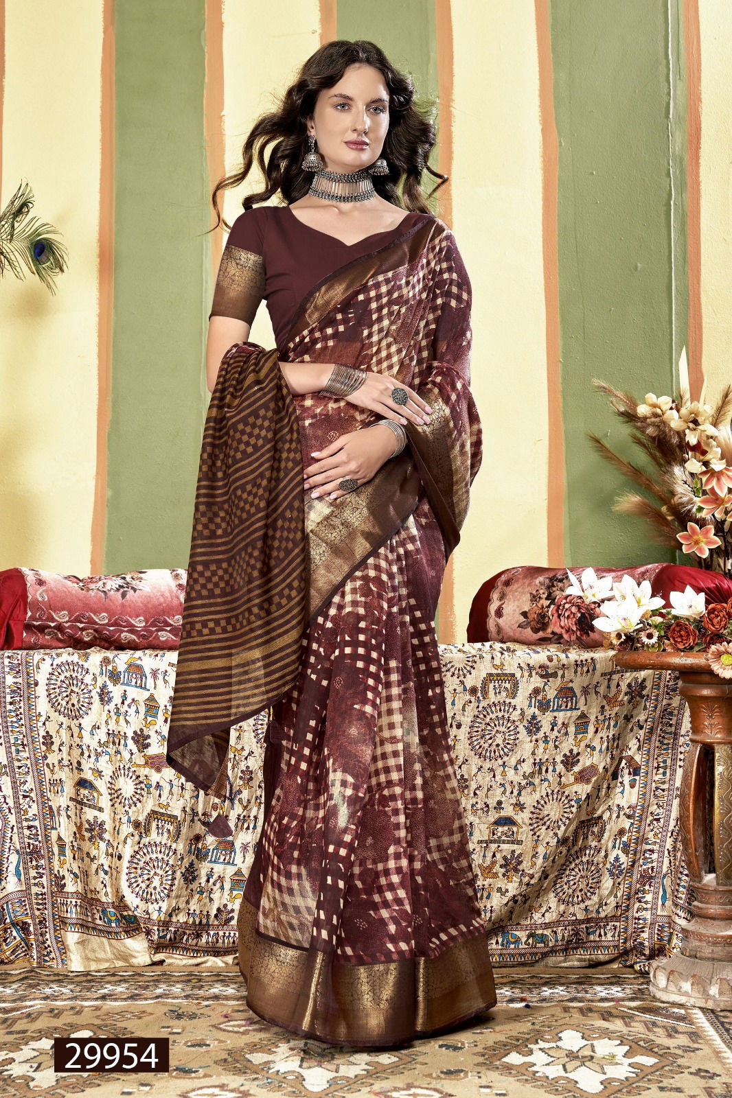 Anuprabha 03 By Vallabhi Linen Printed Sarees Wholesale Price In Surat